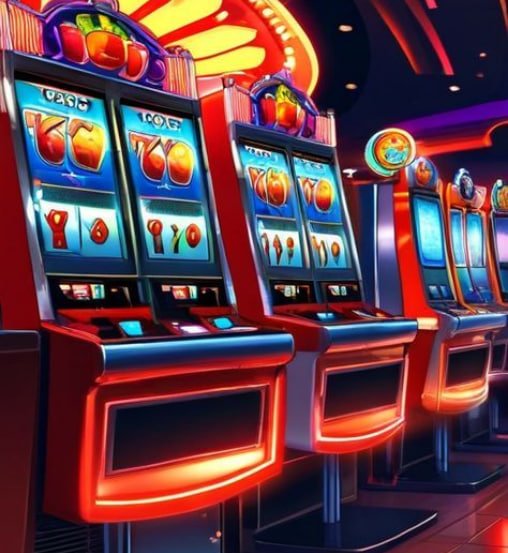 Antarmuka mesin arcade sexy togel dengan layar permainan berwarna-warni dan kontrol intuitif